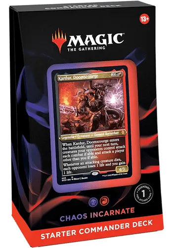 Chaos Incarnate — reference deck-box image; printed cards only, packaging and extras not included [merchant-precon-f958db389ebe]