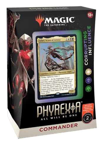 Corrupting Influence — reference deck-box image; printed cards only, packaging and extras not included [merchant-precon-9a4f087115a7]