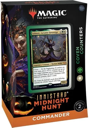 Coven Counters — reference deck-box image; printed cards only, packaging and extras not included [merchant-precon-8c34812e1e7d]