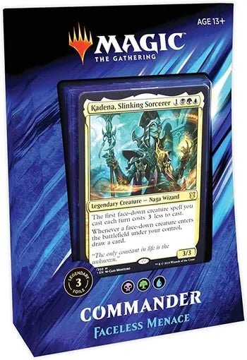 Faceless Menace — reference deck-box image; printed cards only, packaging and extras not included [merchant-precon-62fae9ee525f]