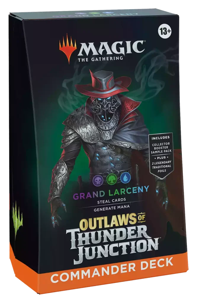 Grand Larceny — reference deck-box image; printed cards only, packaging and extras not included [merchant-precon-d05e468ff754]