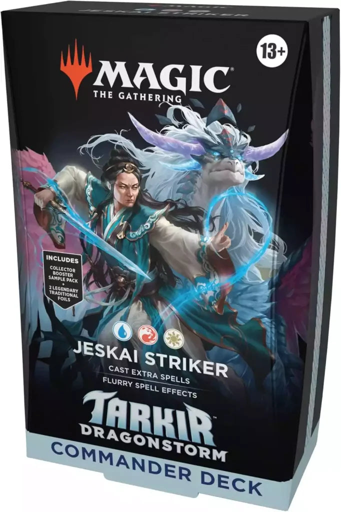 Jeskai Striker — reference deck-box image; printed cards only, packaging and extras not included [merchant-precon-839907a9ba61]