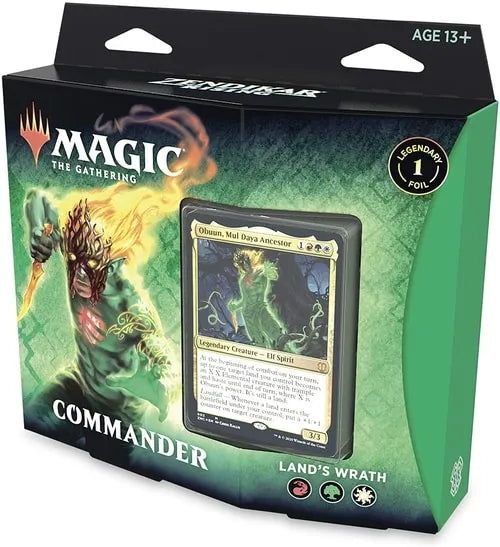 Land's Wrath — reference deck-box image; printed cards only, packaging and extras not included [merchant-precon-d4be740cb627]