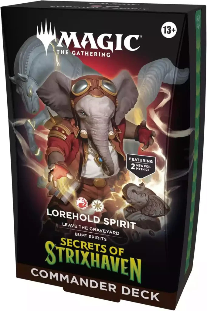 Lorehold Spirit — reference deck-box image; printed cards only, packaging and extras not included [merchant-precon-64bd8b23e40f]
