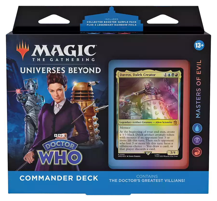 Masters of Evil — reference deck-box image; printed cards only, packaging and extras not included [merchant-precon-69bb44e1f87b]