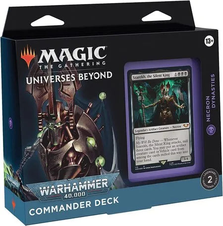 Necron Dynasties — reference deck-box image; printed cards only, packaging and extras not included [merchant-precon-840d97164376]