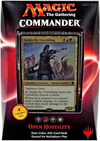 Open Hostility — reference deck-box image; printed cards only, packaging and extras not included [merchant-precon-811d704a306b]