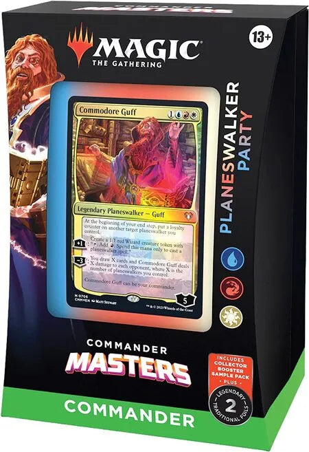Planeswalker Party — reference deck-box image; printed cards only, packaging and extras not included [merchant-precon-97f2b2c3fdee]