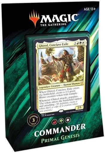 Primal Genesis — reference deck-box image; printed cards only, packaging and extras not included [merchant-precon-01663eddd6c1]