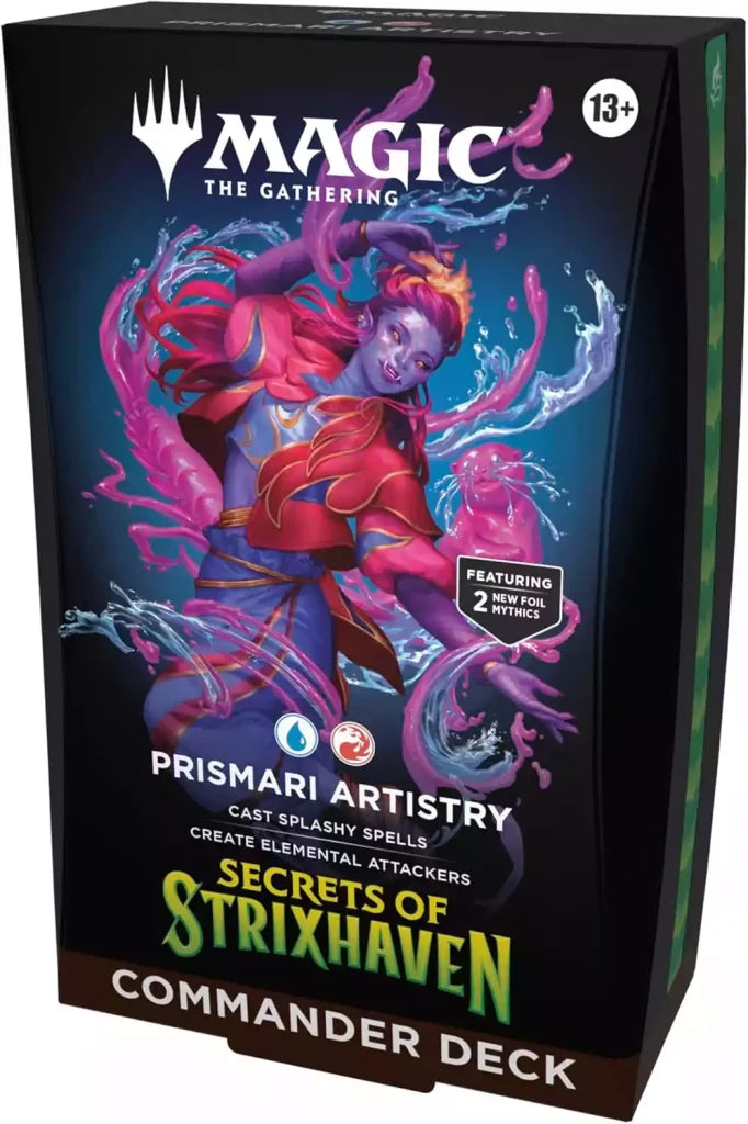 Prismari Artistry — reference deck-box image; printed cards only, packaging and extras not included [merchant-precon-65ad0b2fb54a]