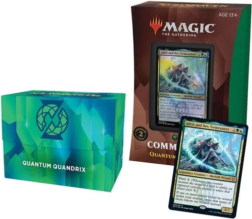 Quantum Quandrix — reference deck-box image; printed cards only, packaging and extras not included [merchant-precon-a6e1bc3dc4cc]