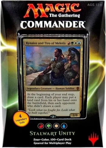 Stalwart Unity — reference deck-box image; printed cards only, packaging and extras not included [merchant-precon-ca33d20ec809]