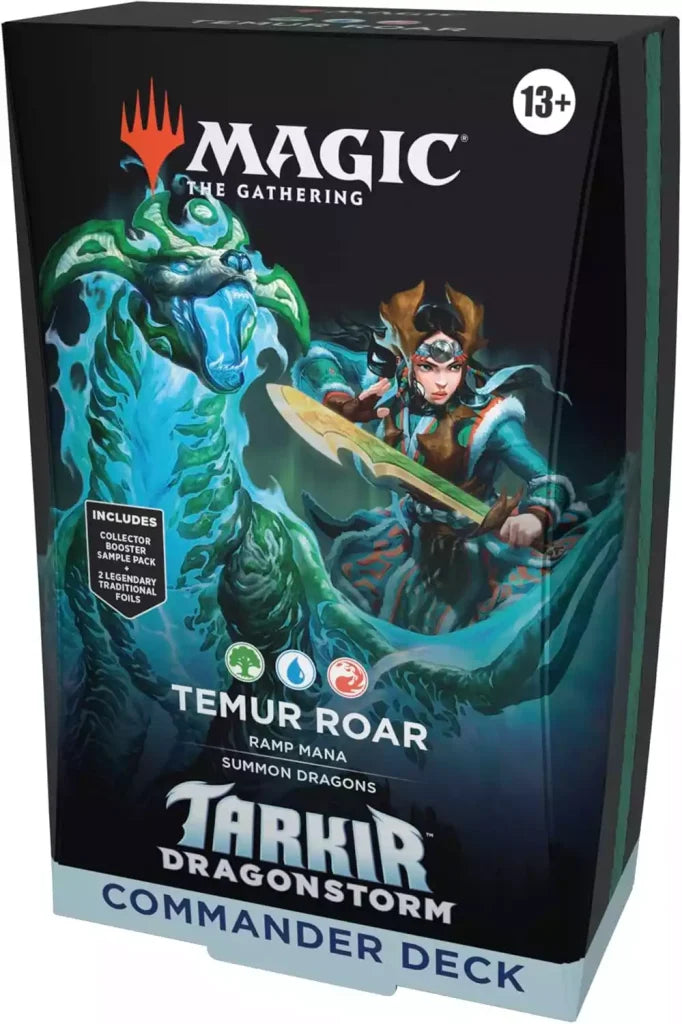 Temur Roar — reference deck-box image; printed cards only, packaging and extras not included [merchant-precon-9b907573d4c1]