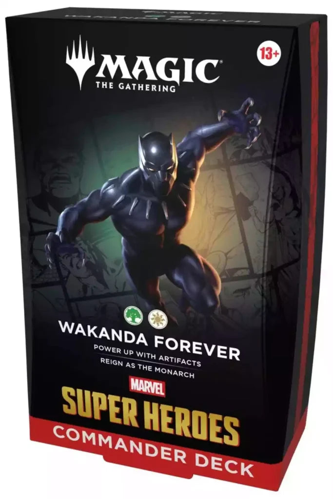 Wakanda Forever — reference deck-box image; printed cards only, packaging and extras not included [merchant-precon-400ad5de57e4]